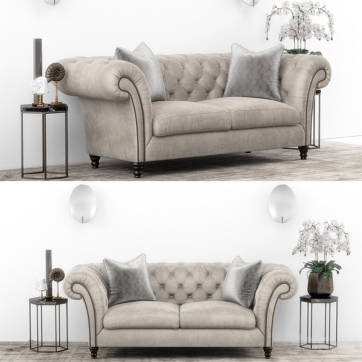 Club Chesterfield sofa set