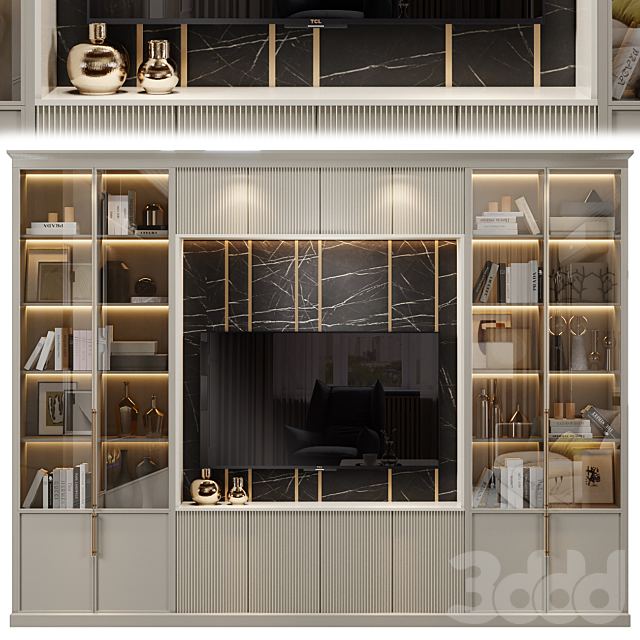 Neoclassical TV wall 008