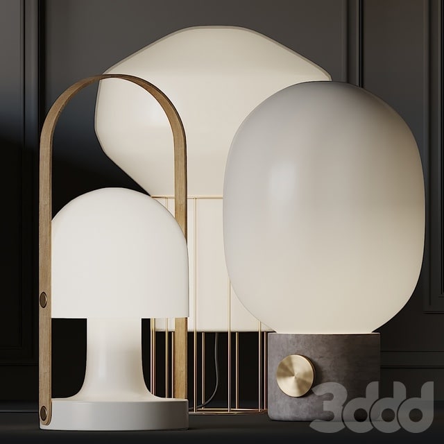 Table Lamps from: JWDA Concrete, FollowMe Rechargeable and Aerostat