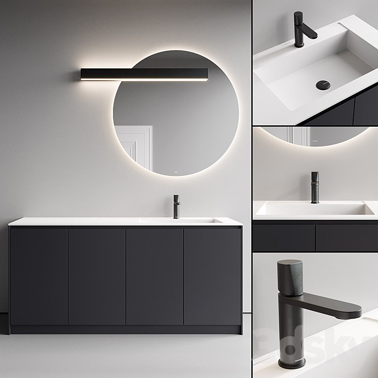 Antonio Lupi Design Piana Vanity Unit Set 1