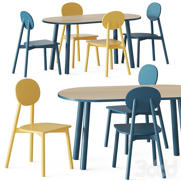 Crate and Kids Rue Adjustable Table and Kelsey Play Chair