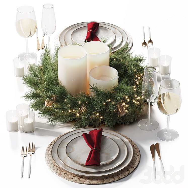 Christmas tableware