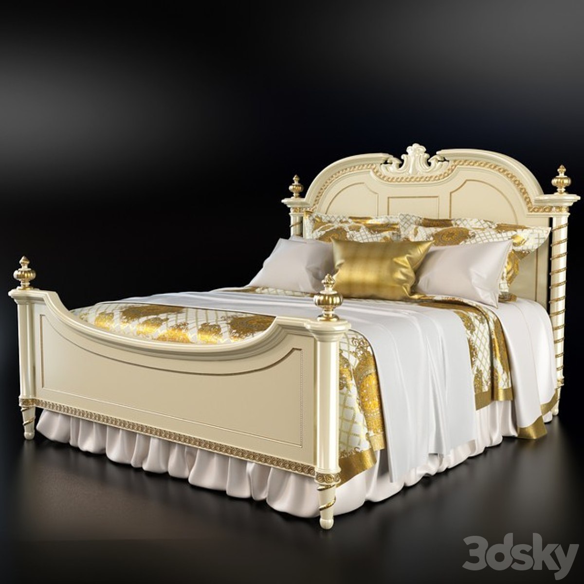 Bed Riva Mobili D'arte collection Hermitage
