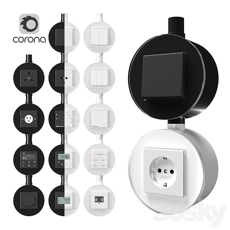 Gira Studio surface-mounted