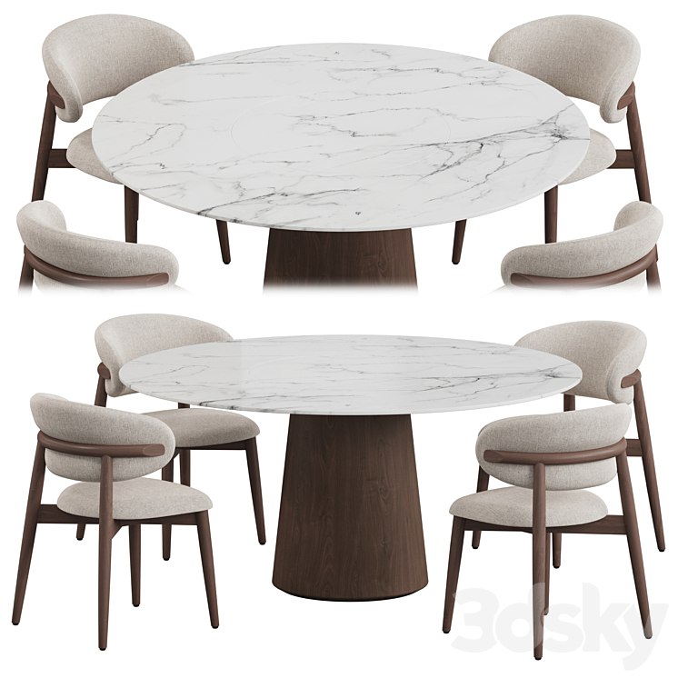Porro Materic table Oleandro chair Dining set
