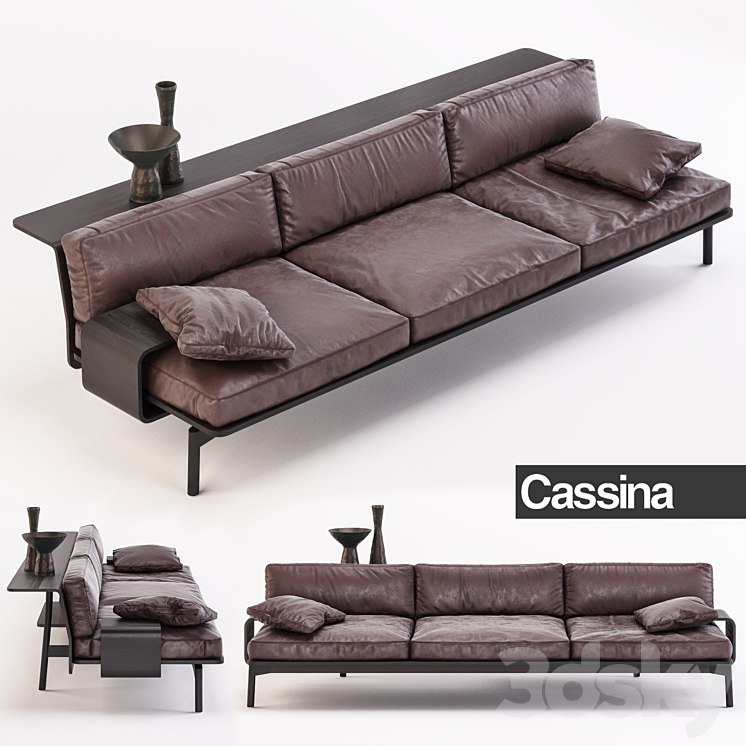 Cassina 288 Sled Three Seater Sofa