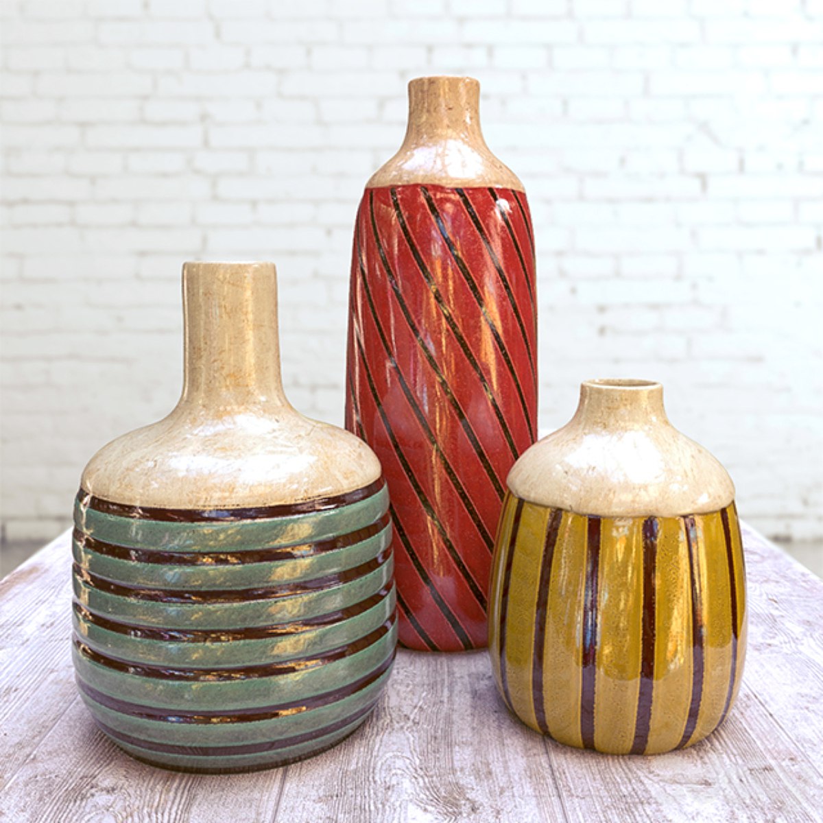 Rio Franco Ceramic Vases - Set of 3