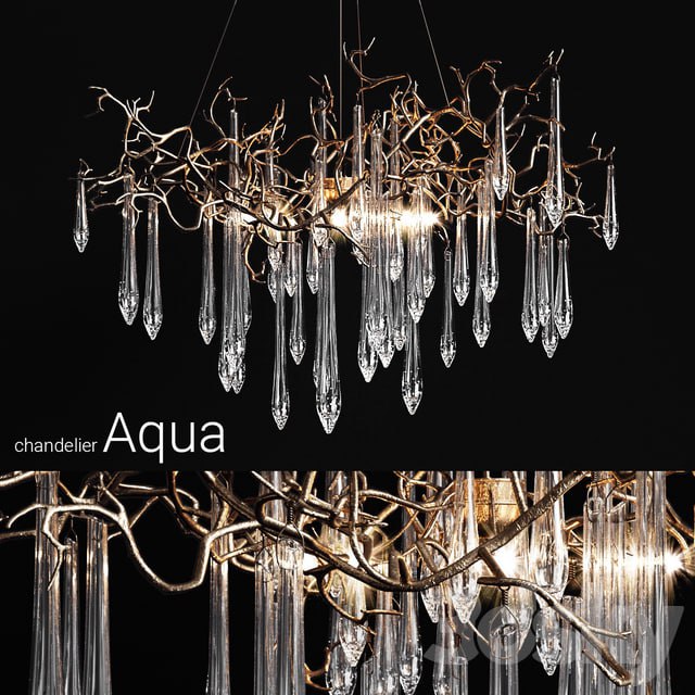 Chandelier serip aqua