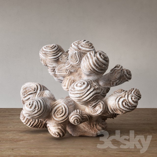 Author sculpture coral