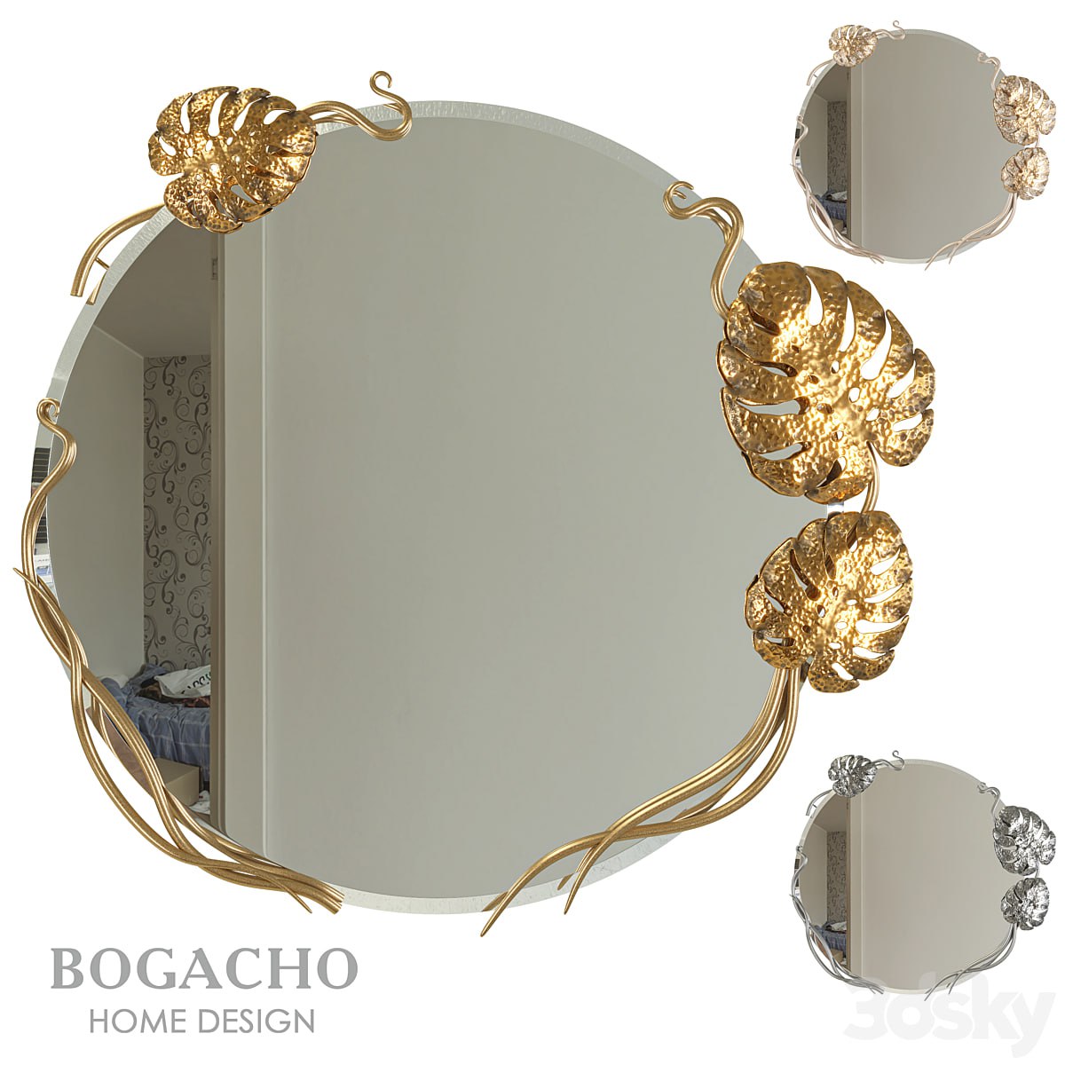 Wall mirror Monstera Deliciosa