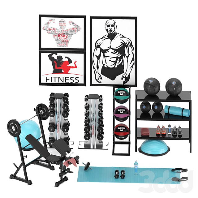 Fitness Equipment room set 02