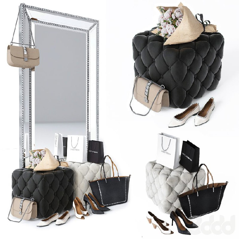 A set of decor in the hallway 1