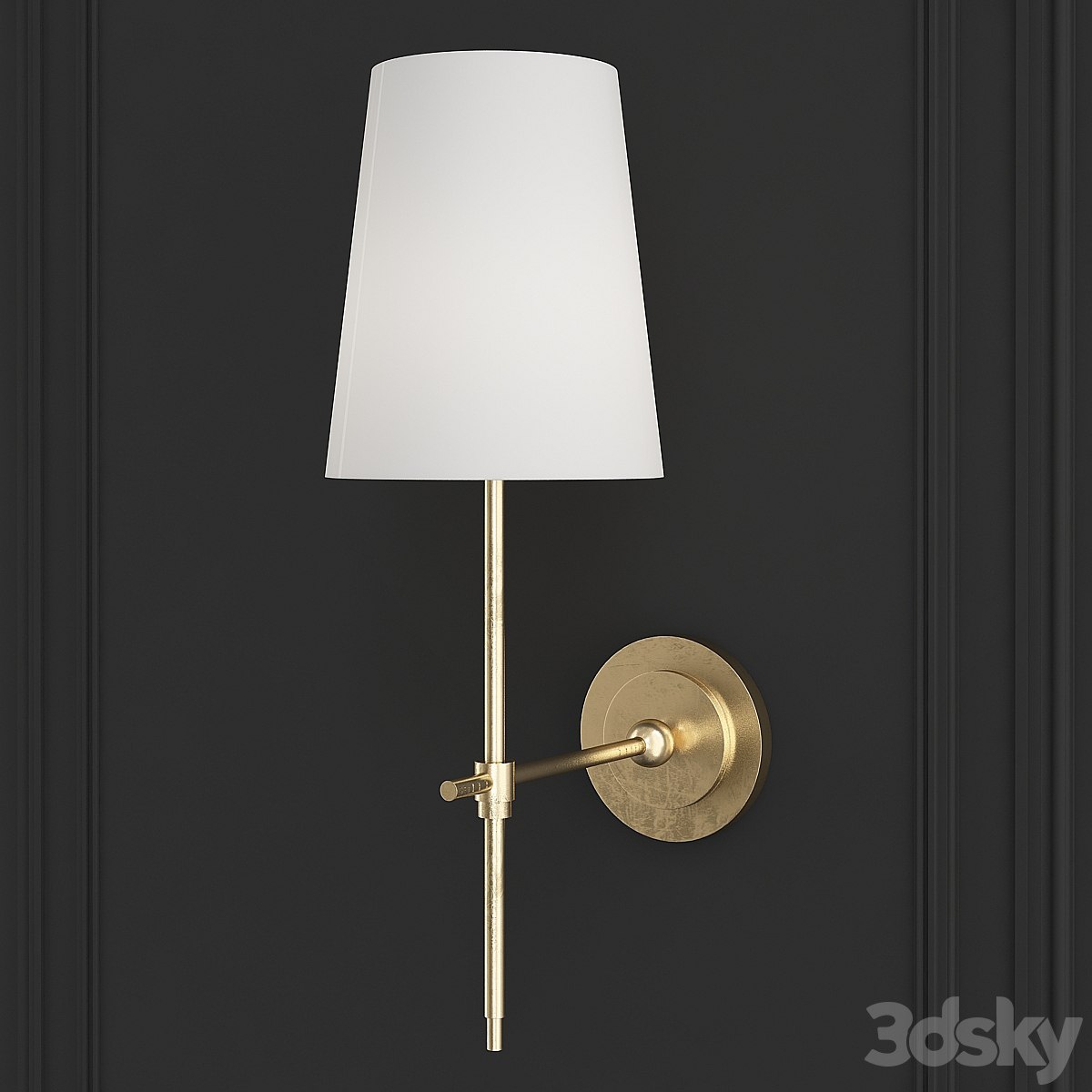 Adams Wall Sconce with Linen Shade