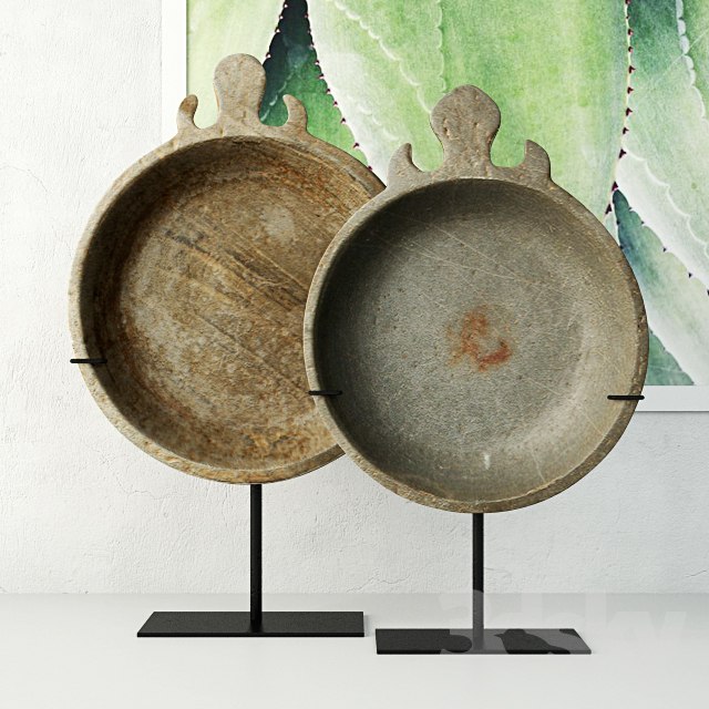 18th-19th Century Indian Stone Trays