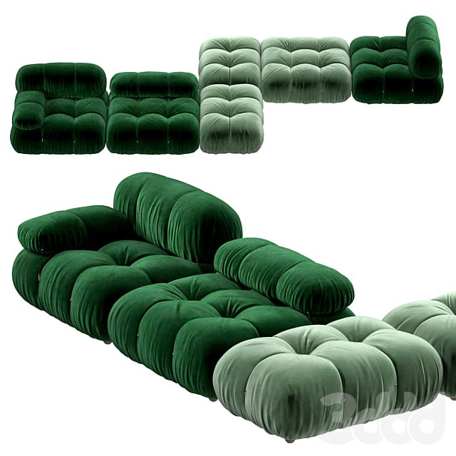 B&B Camaleonda Velvet sofa by Mario Bellini