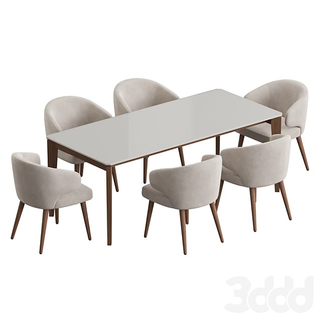 Angel Cerda Nogal Aston dining set