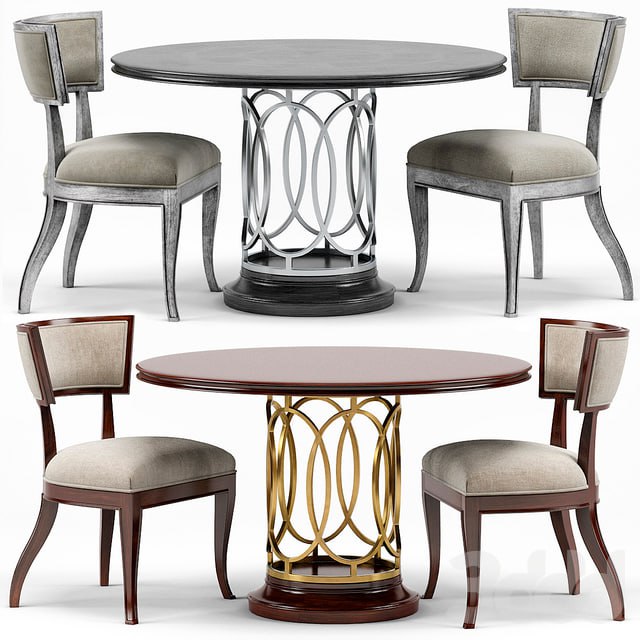 Sabrina Round Dining Table, Sadowa Dining Chair