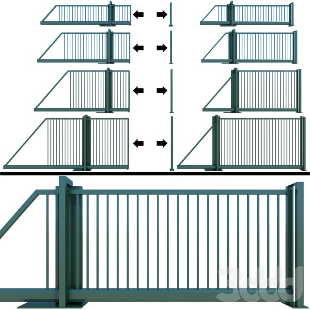 Sliding gate, wicket #