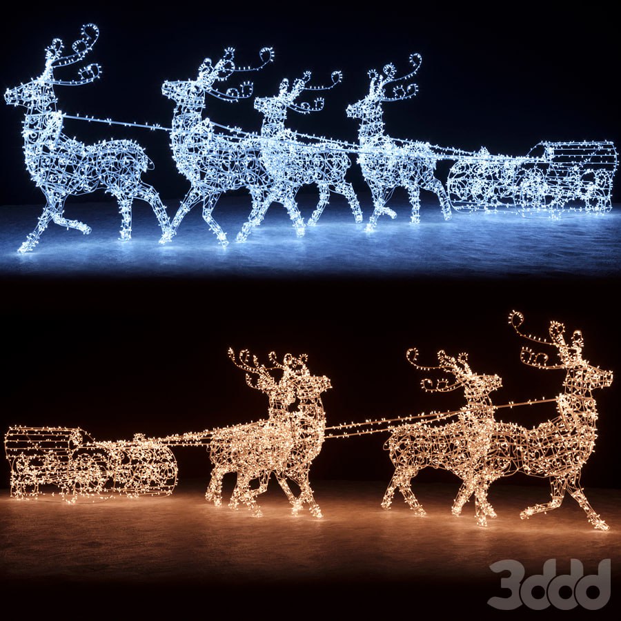 Garland with reindeer from garlands