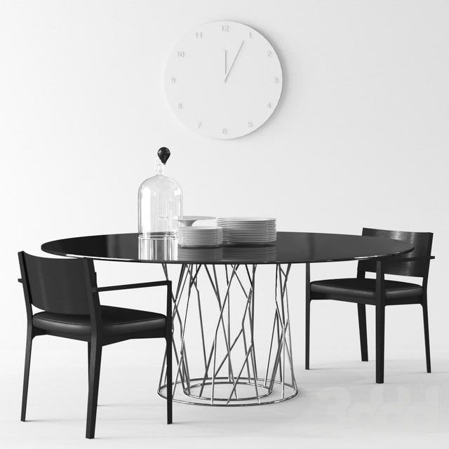 Porro Synapsis table and Como chair
