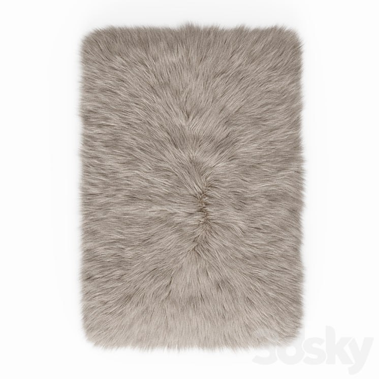 Fluffy rug with long fur