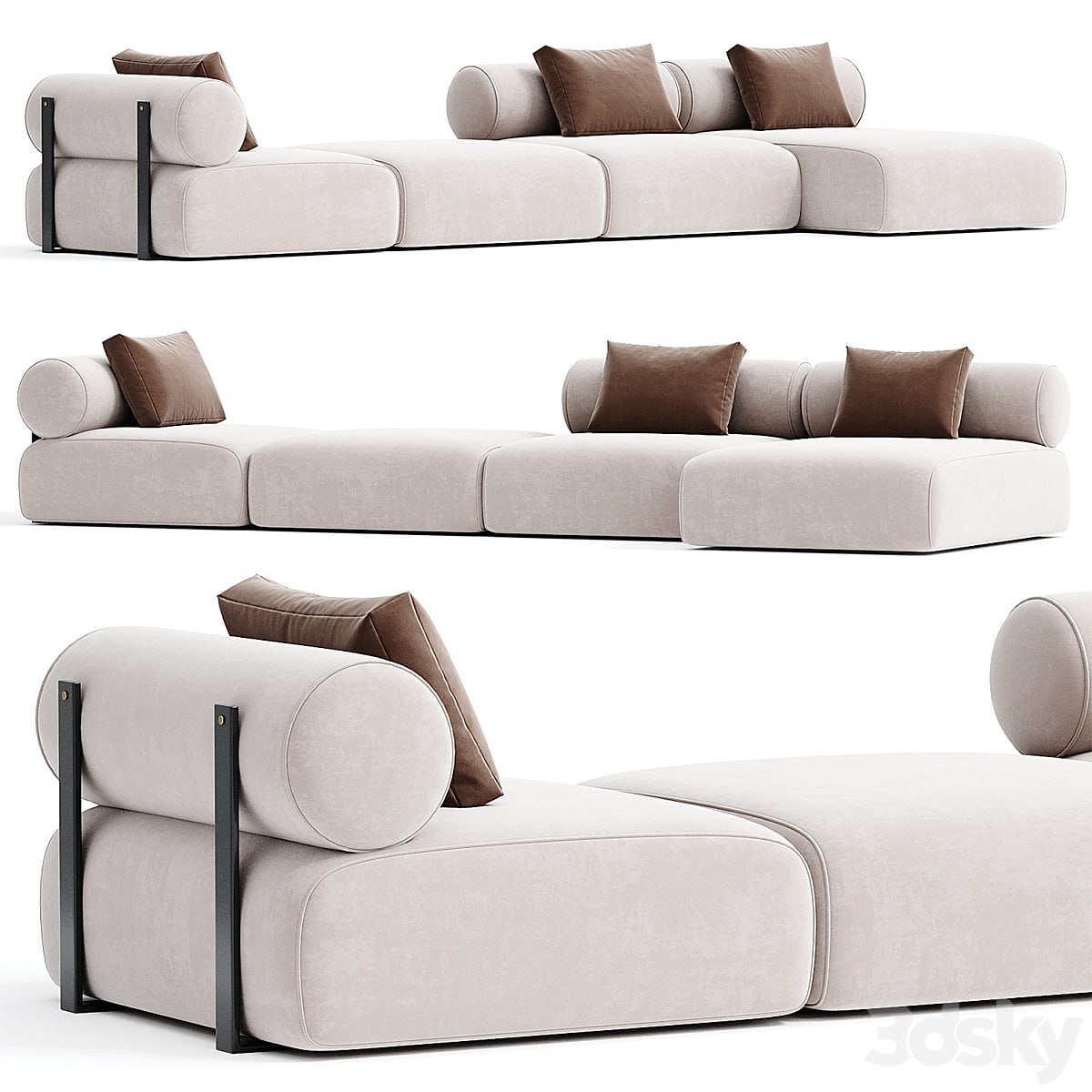 Contemporary Modular System, Black Steel