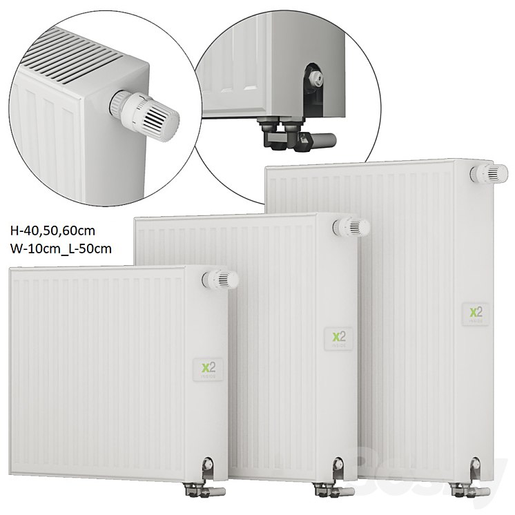 Steel panel radiators Kermi therm-x2 Profil L-50