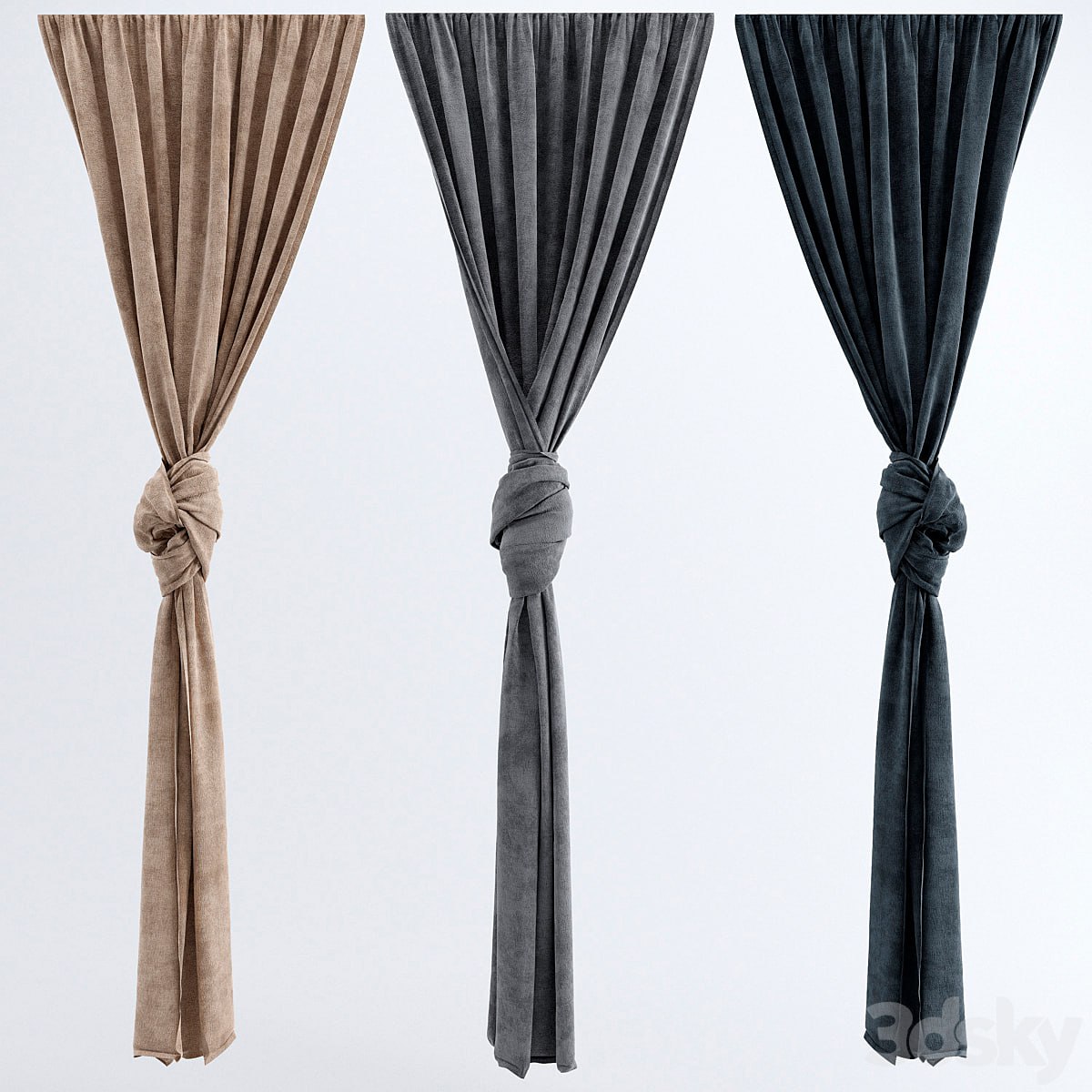 Curtains zavyazyannye knot