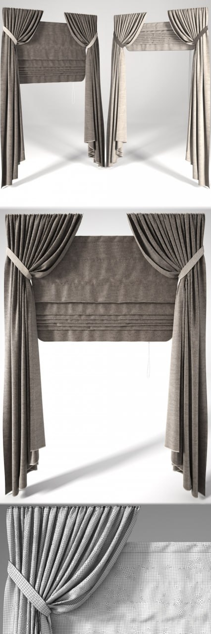Roman blinds 2 positions