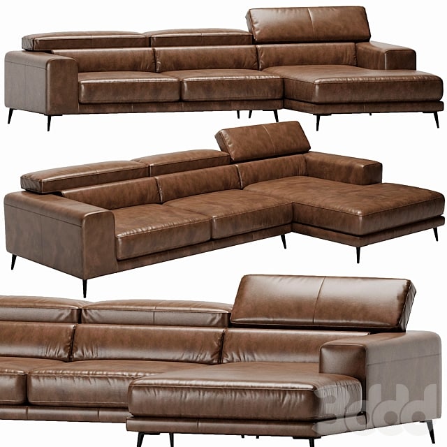 Ditre Italia Anderson Chaise Lounge Leather