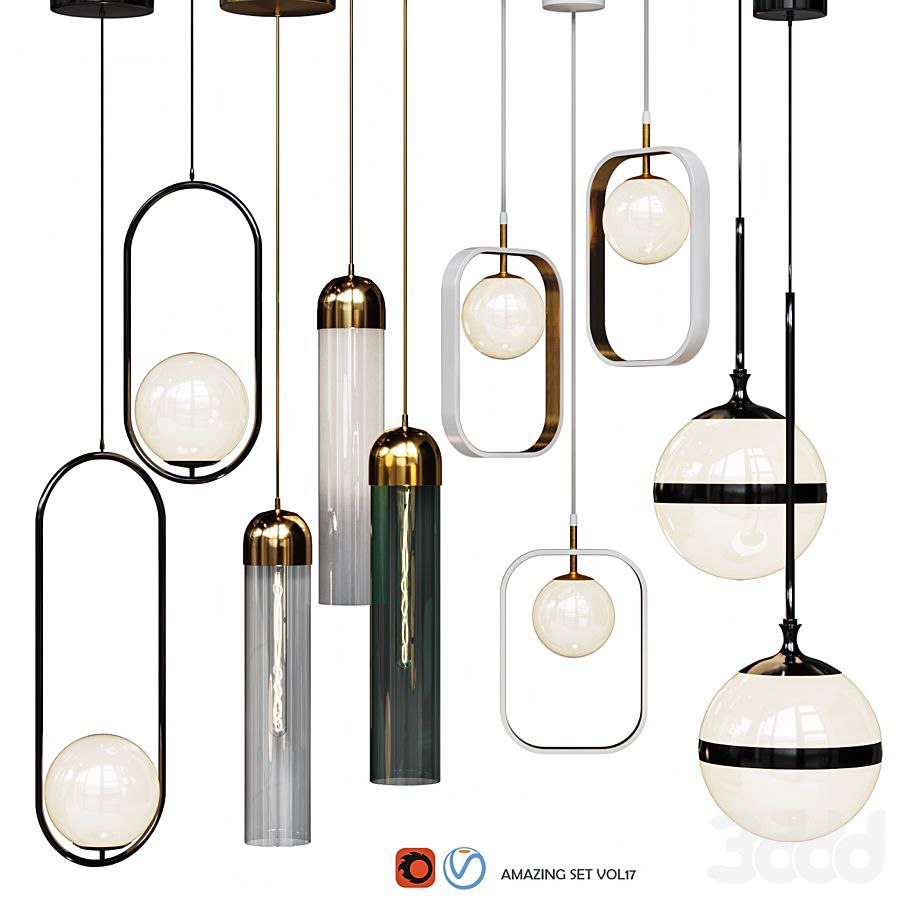 Four Pendant Lights amazing set vol. 17