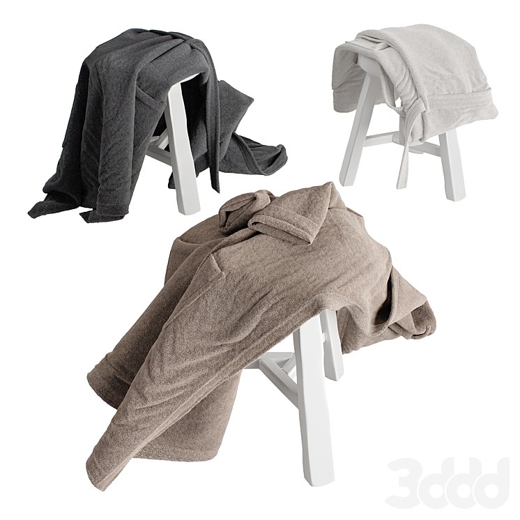 Bathrobes hanging set 3