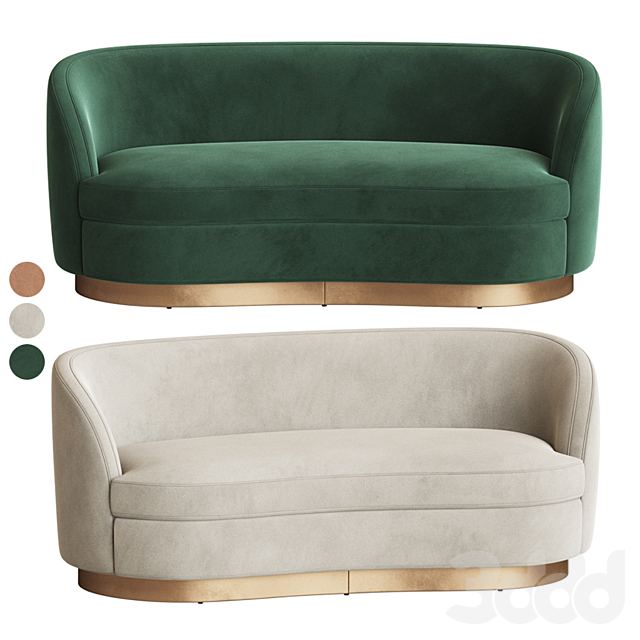 Tropez Velvet Petite Sofa