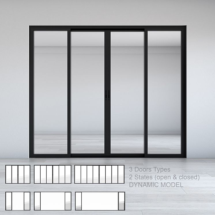 Dynamic Sliding Doors Set 02