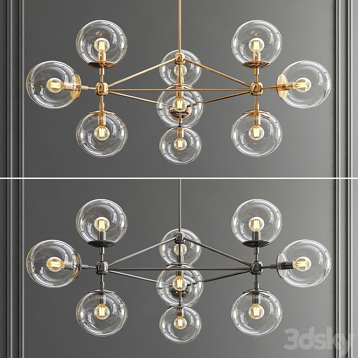 Modo 10 Bulb Chandelier