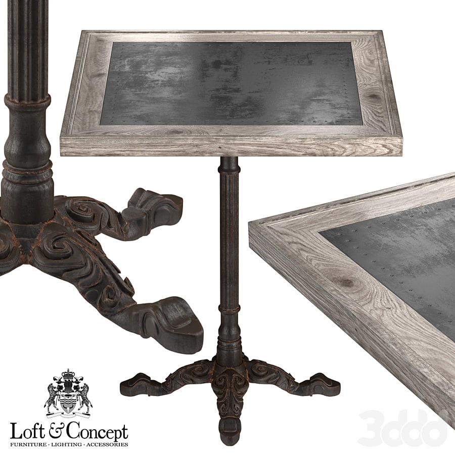 Restaurant table square metal sheet II