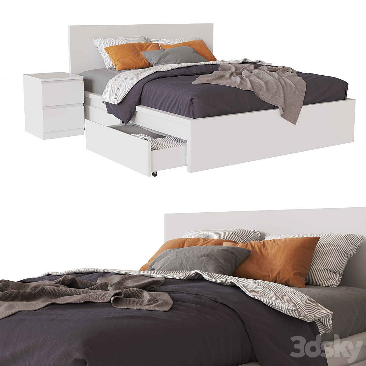 Malm bed ikea malm pillow fabric