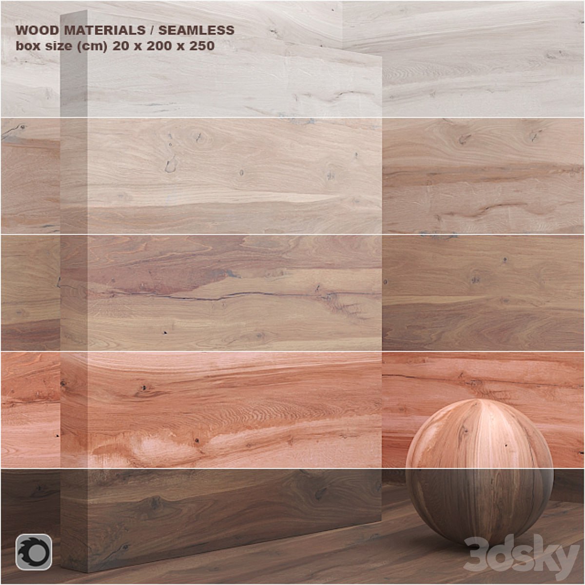 Material wood / veneer (seamless) - set 26