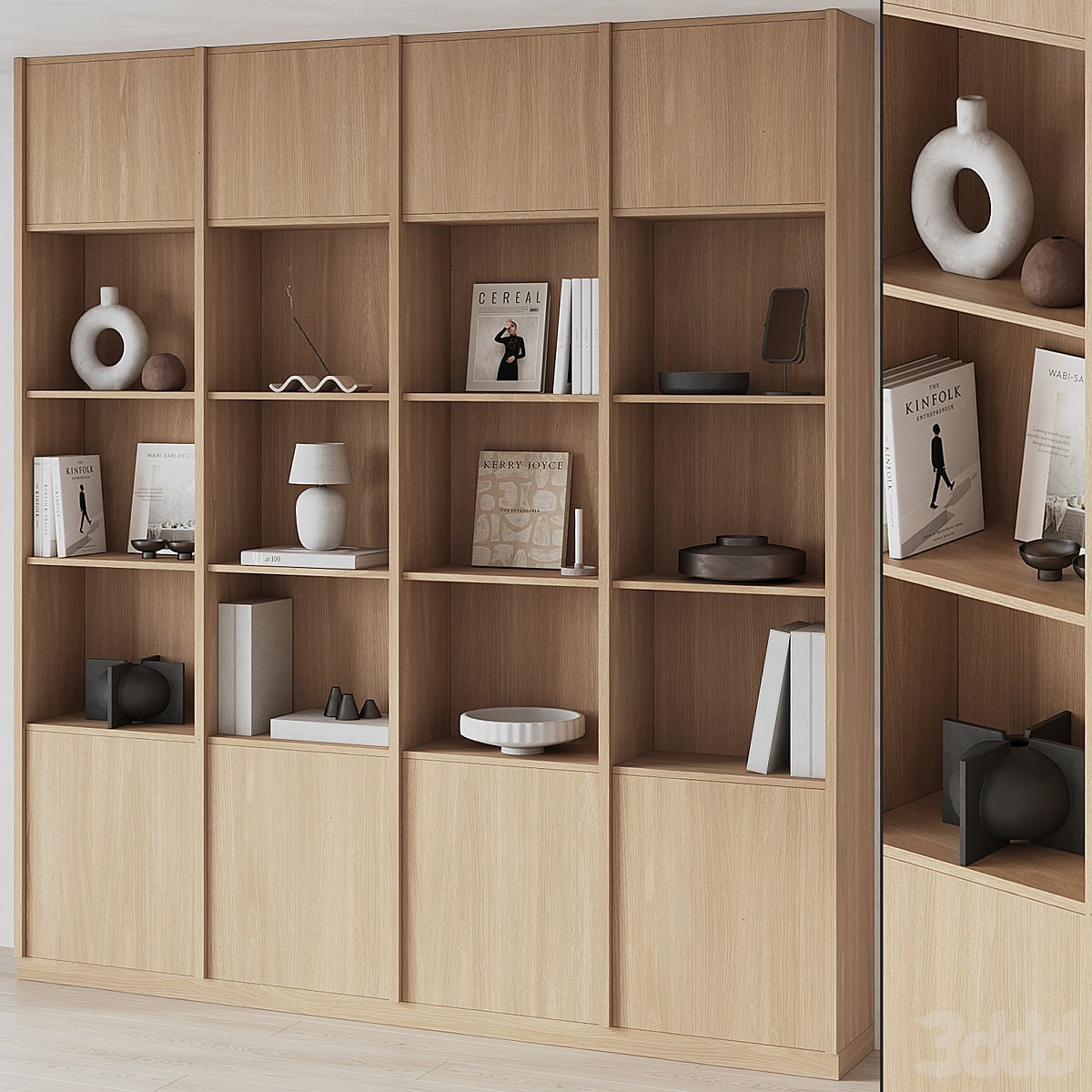 Big Bookcase with Modern Decor