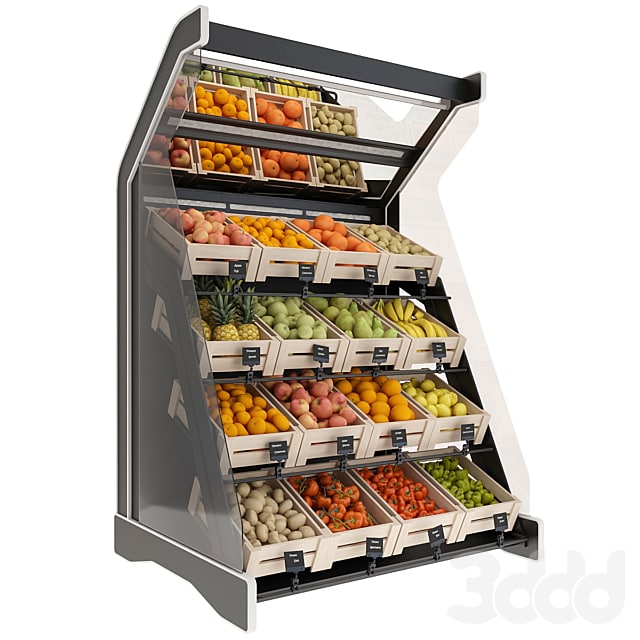 Shelves with products