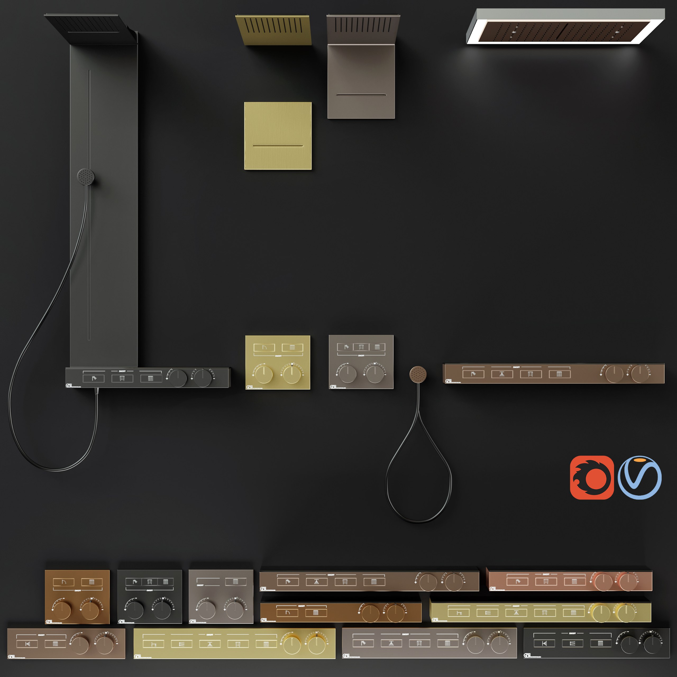 bathroom Gessi faucet shower