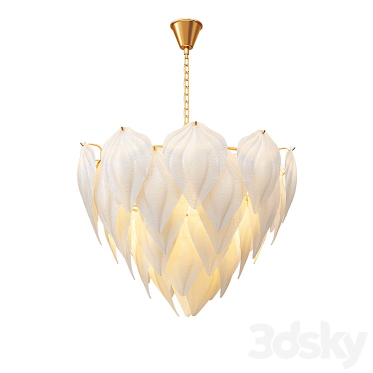 Fashion design art decorative glass leaf chandelier