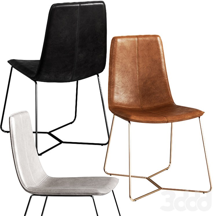 West Elm Slope Leather Dining Chair