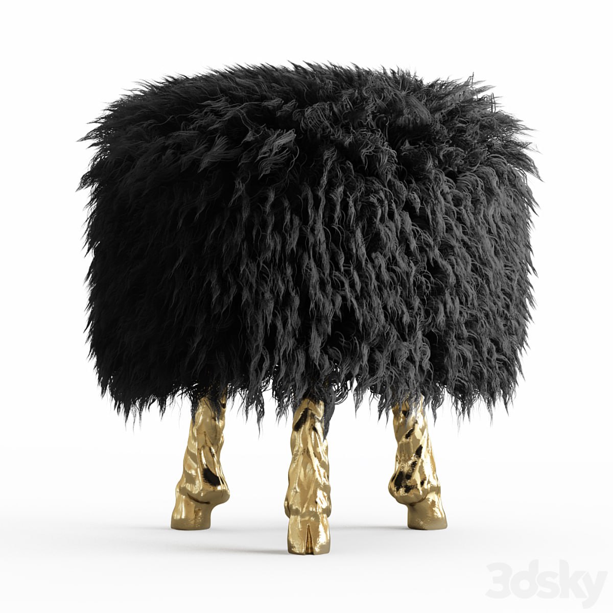 Mongolian lamb wool chair