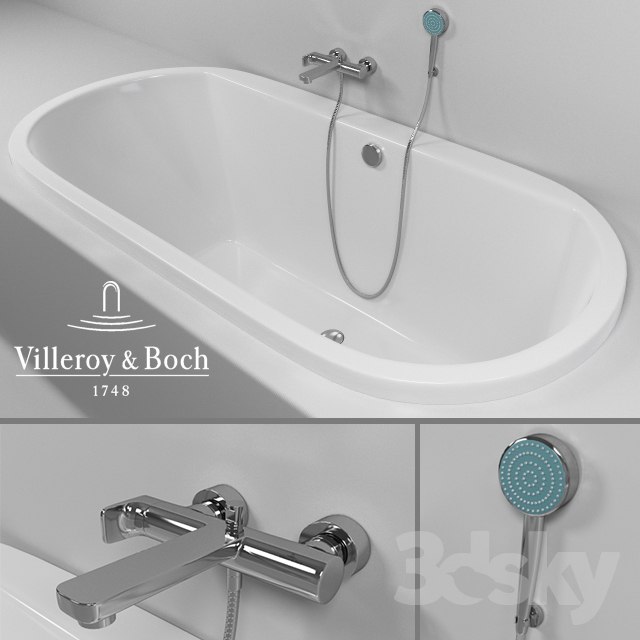 Bathtub Villeroy & Boch Subway, mixer Villeroy & Boch Cult