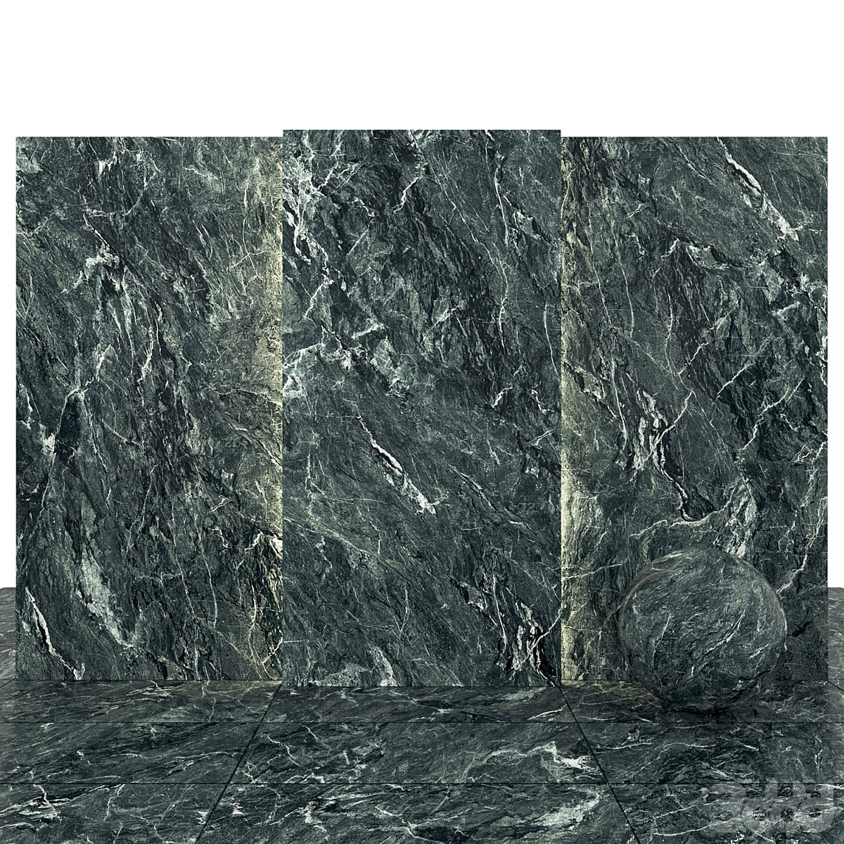 alps dark green marble