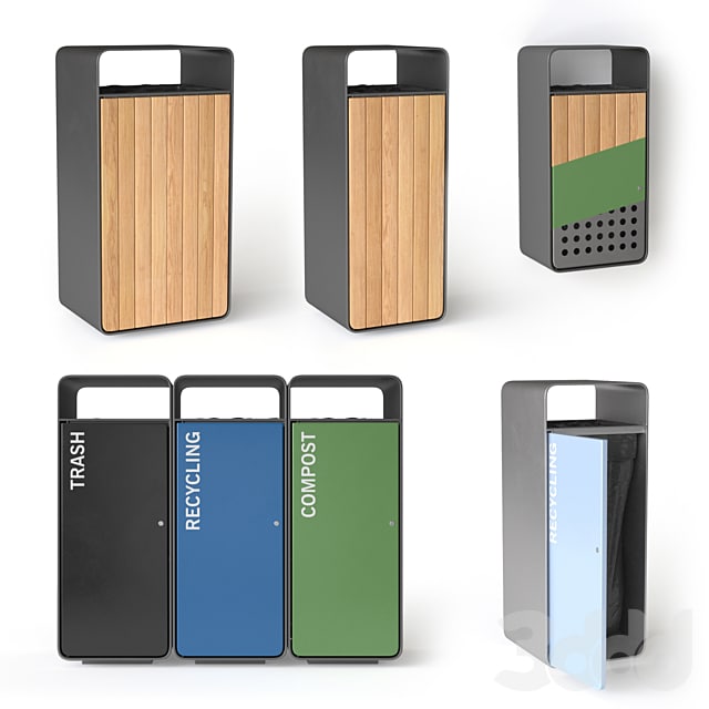 Artform Box Litter Bin Urn Set