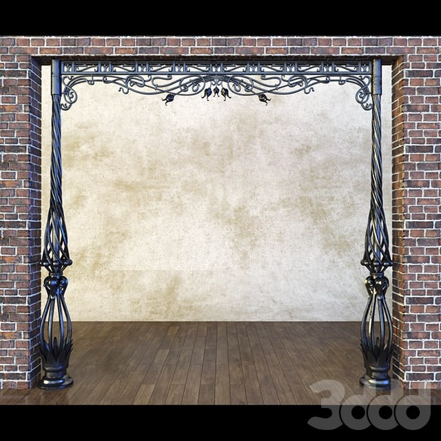 "to the competition" Wrought iron portal