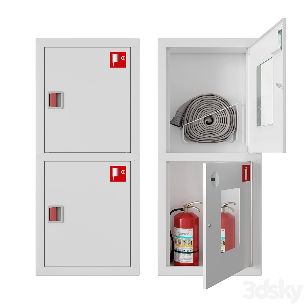 Built-in fire cabinets