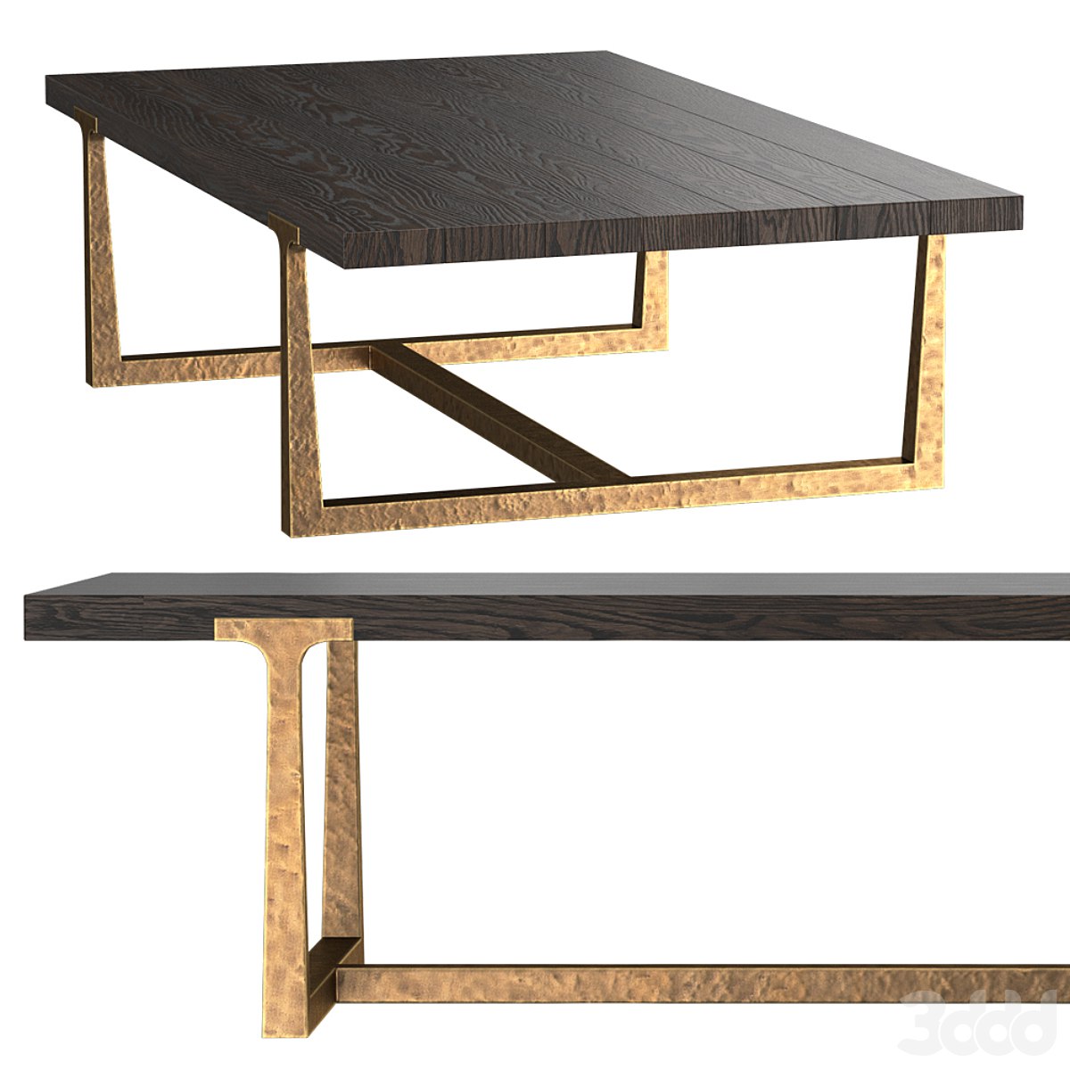 T-BRACE RECTANGULAR COFFEE TABLE
